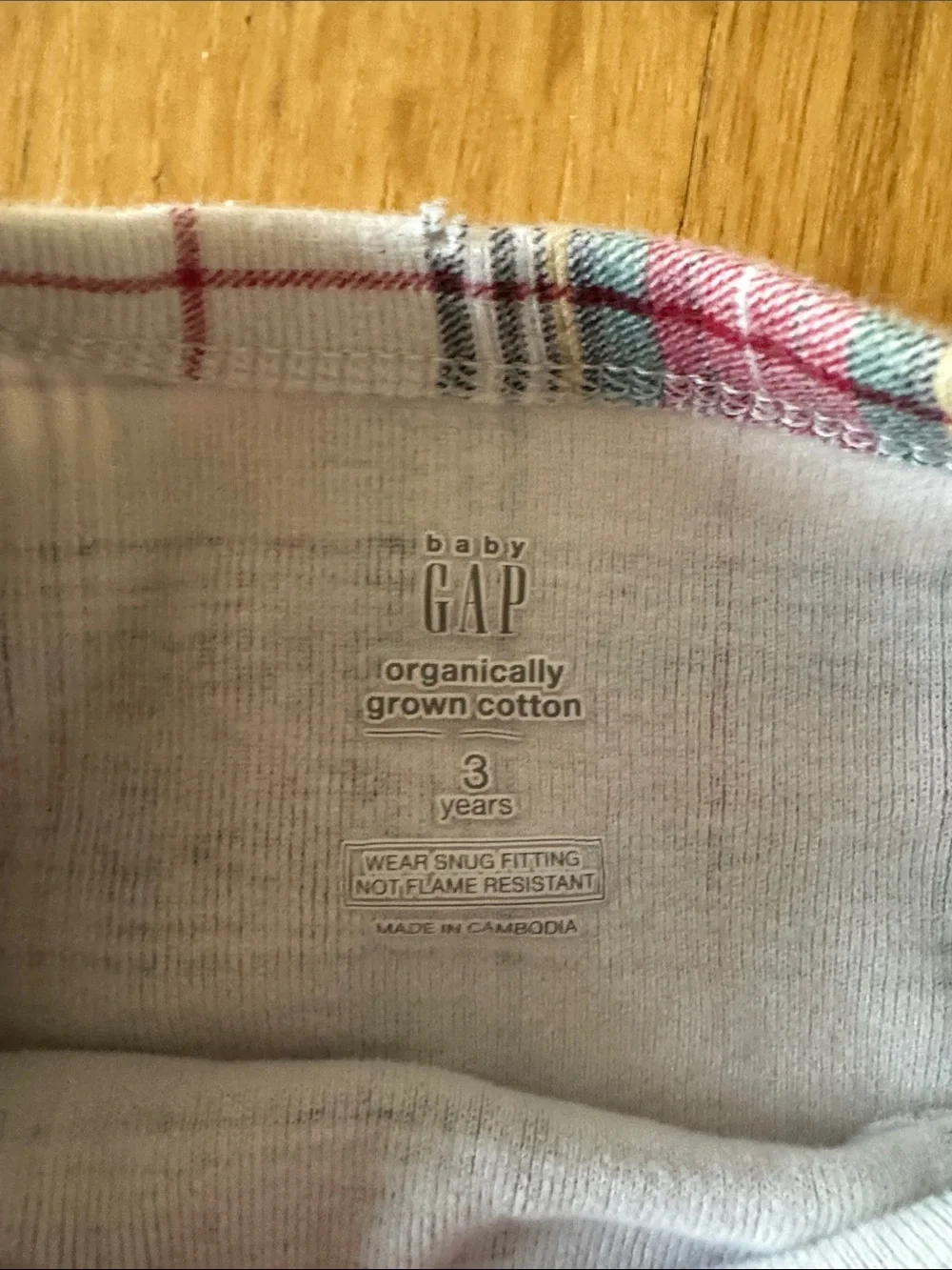 GAP Plaid Long-Sleeve Kids Pajama Set - White & Red